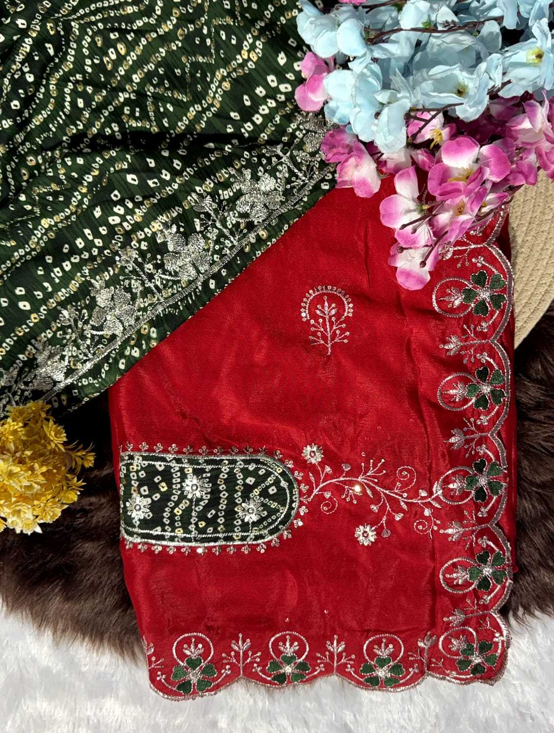 Chinon Printed Saree