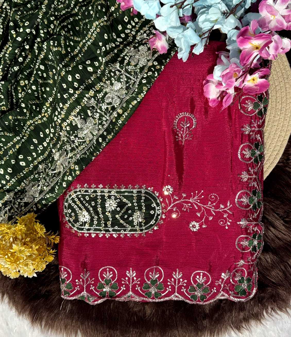 Chinon Printed Saree