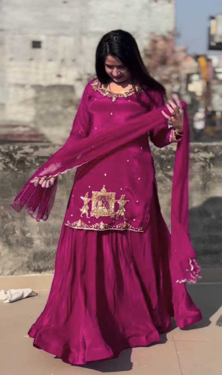 Crepe Silk Designer Lehenga
