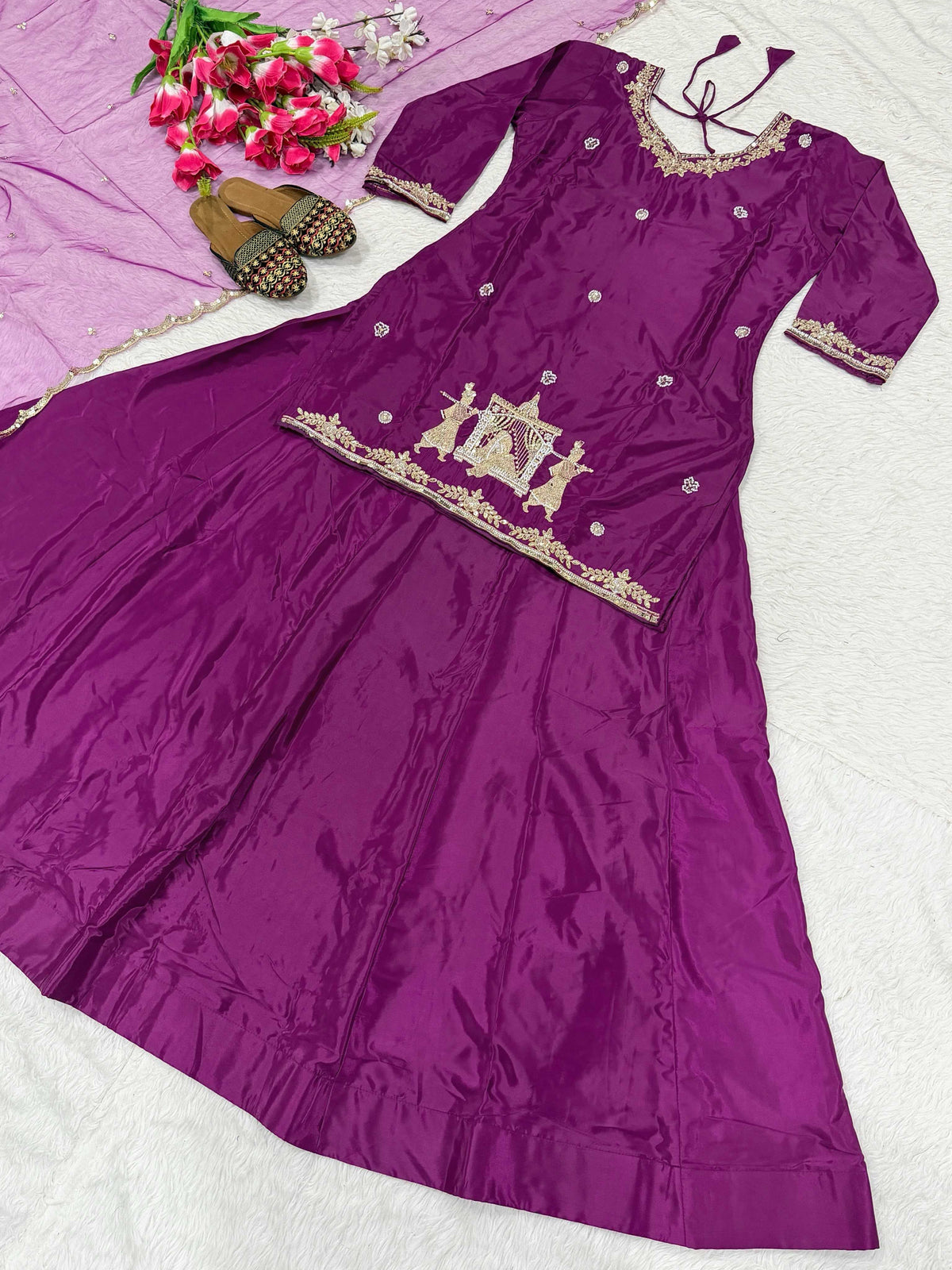 Crepe Silk Designer Lehenga