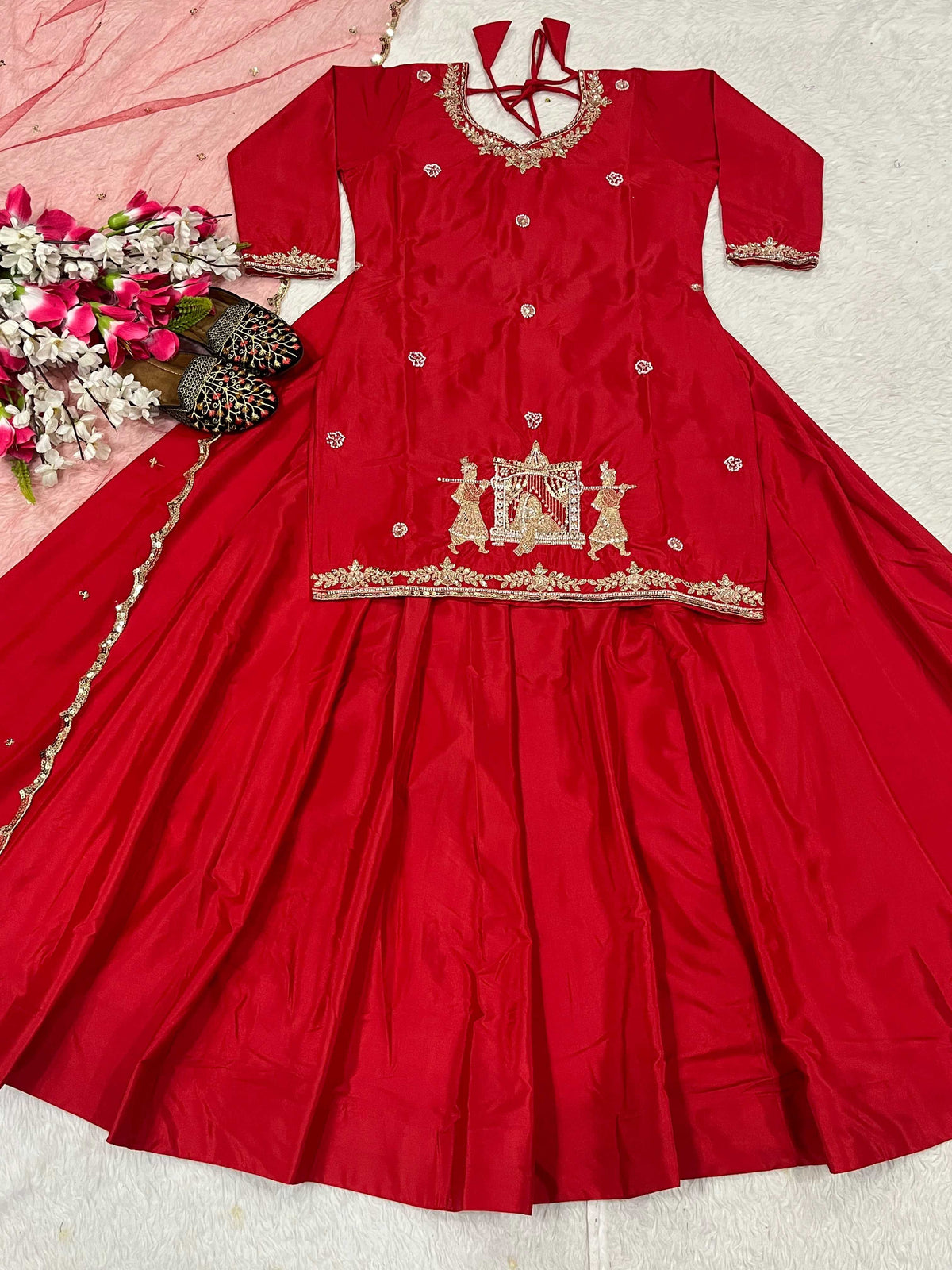 Crepe Silk Designer Lehenga