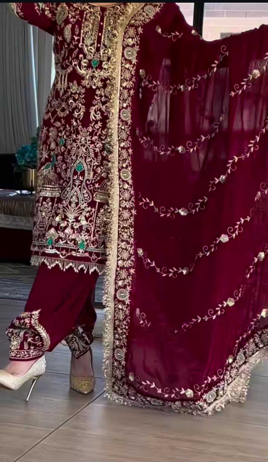 Crepe Embroidery Suit
