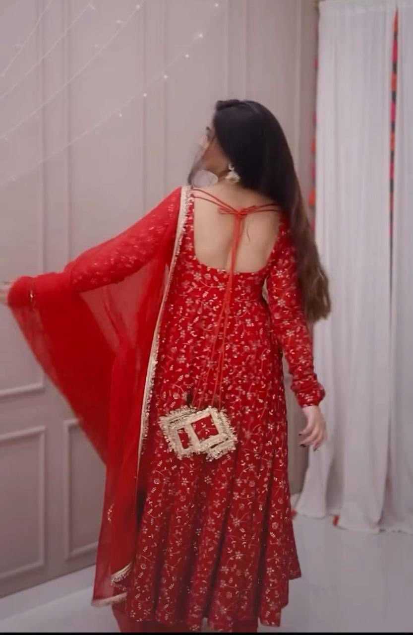 Georgette Embroidery Gown 1257