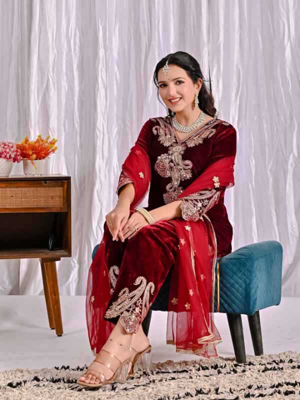 Viscose Embroidery Suit