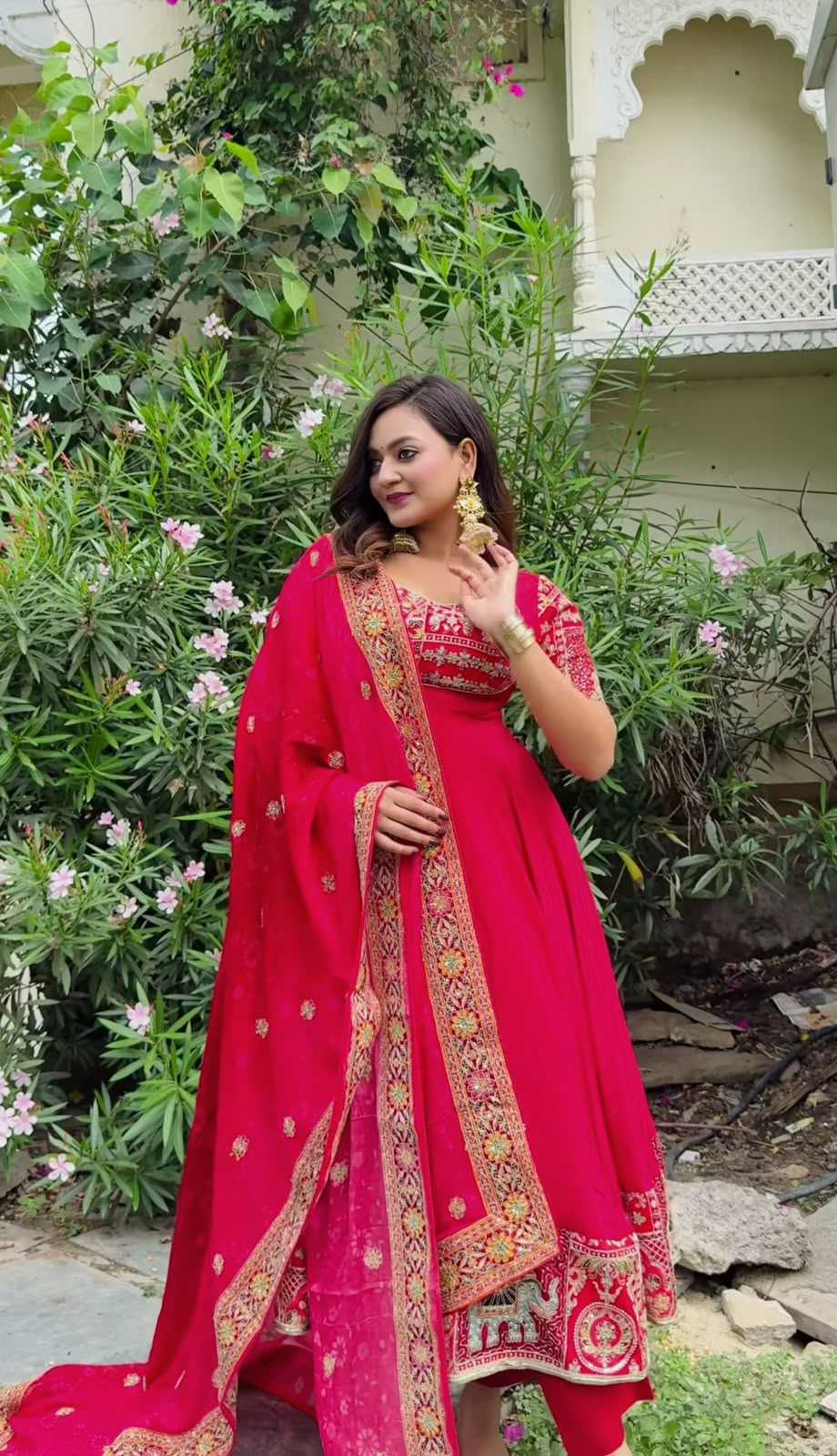 Crepe Embroidery Suit