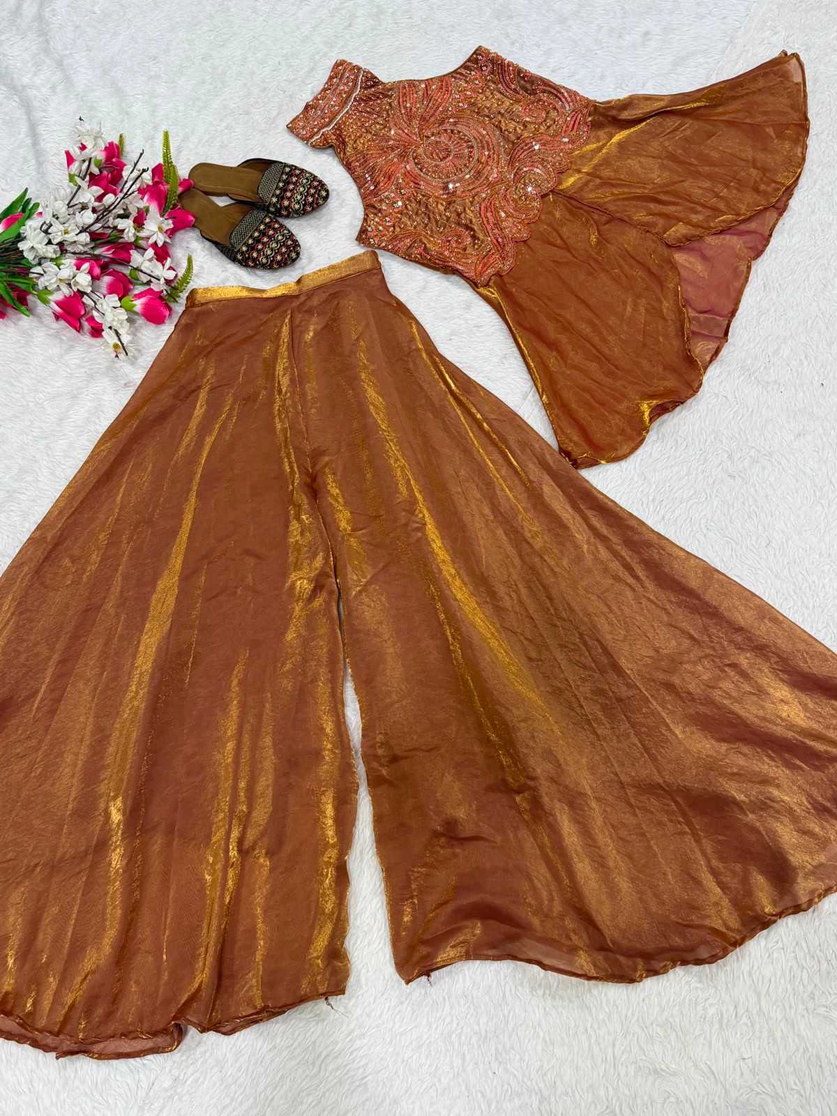 Heavy Silk Palazzo Suit