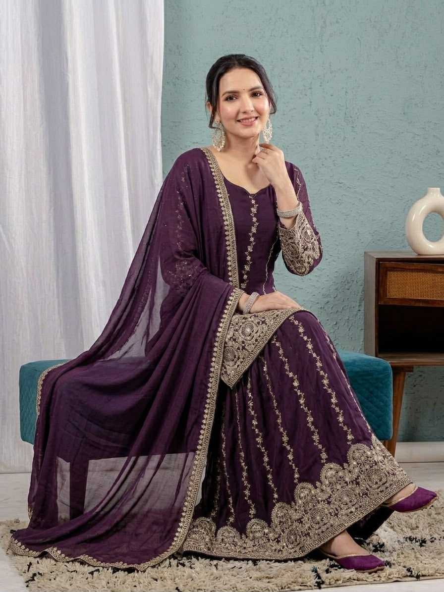 Crush Silk Sharara Salwar Suit