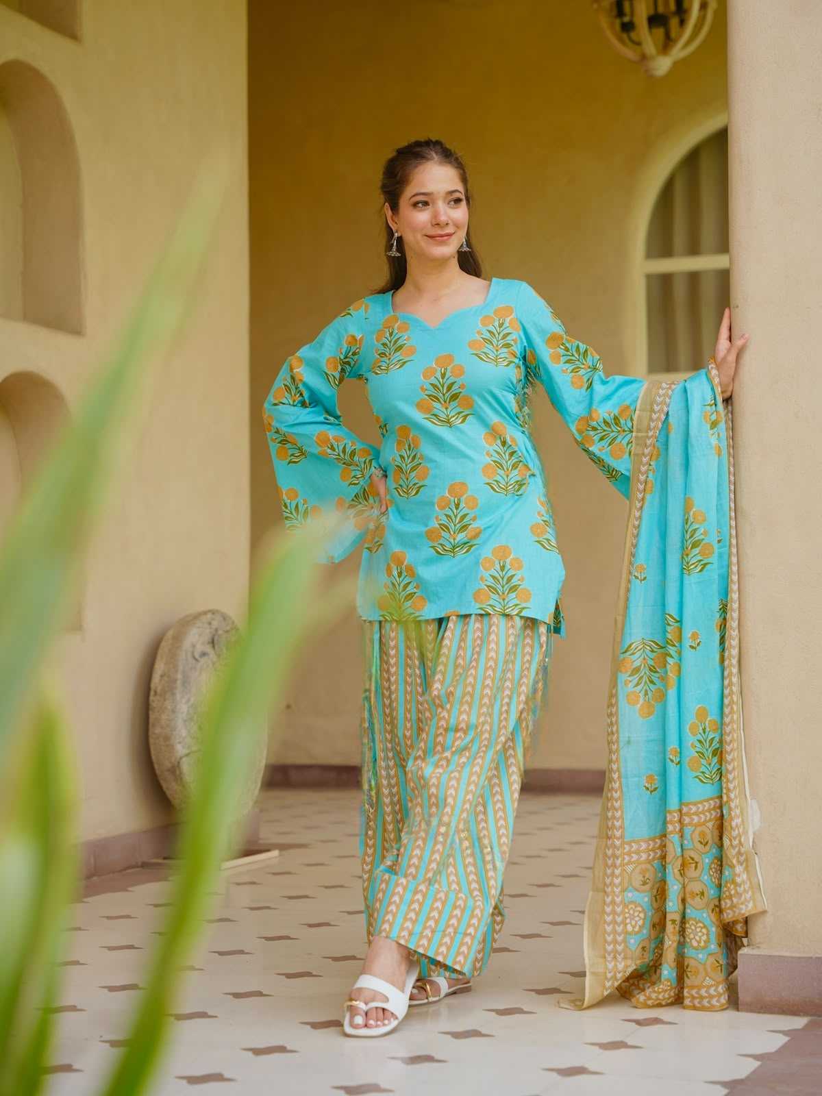 Cotton Cambric Printed Suit