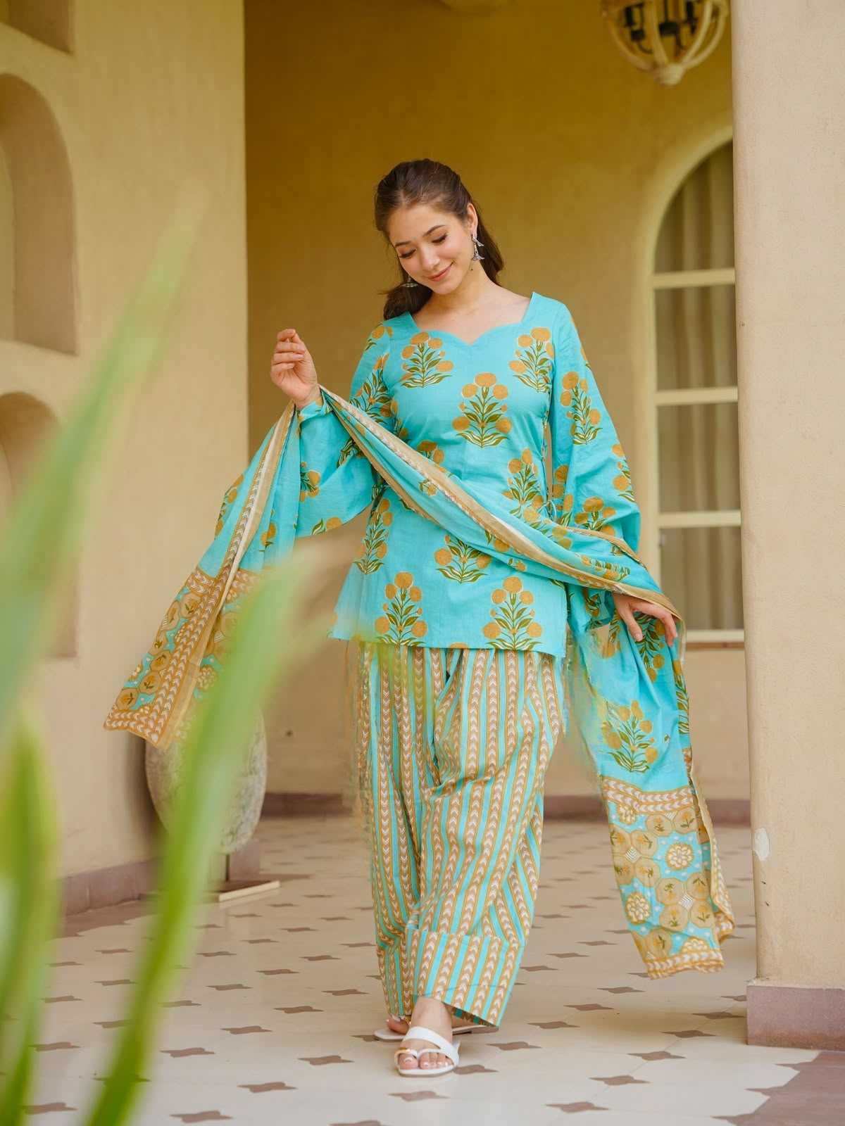 Cotton Cambric Printed Suit