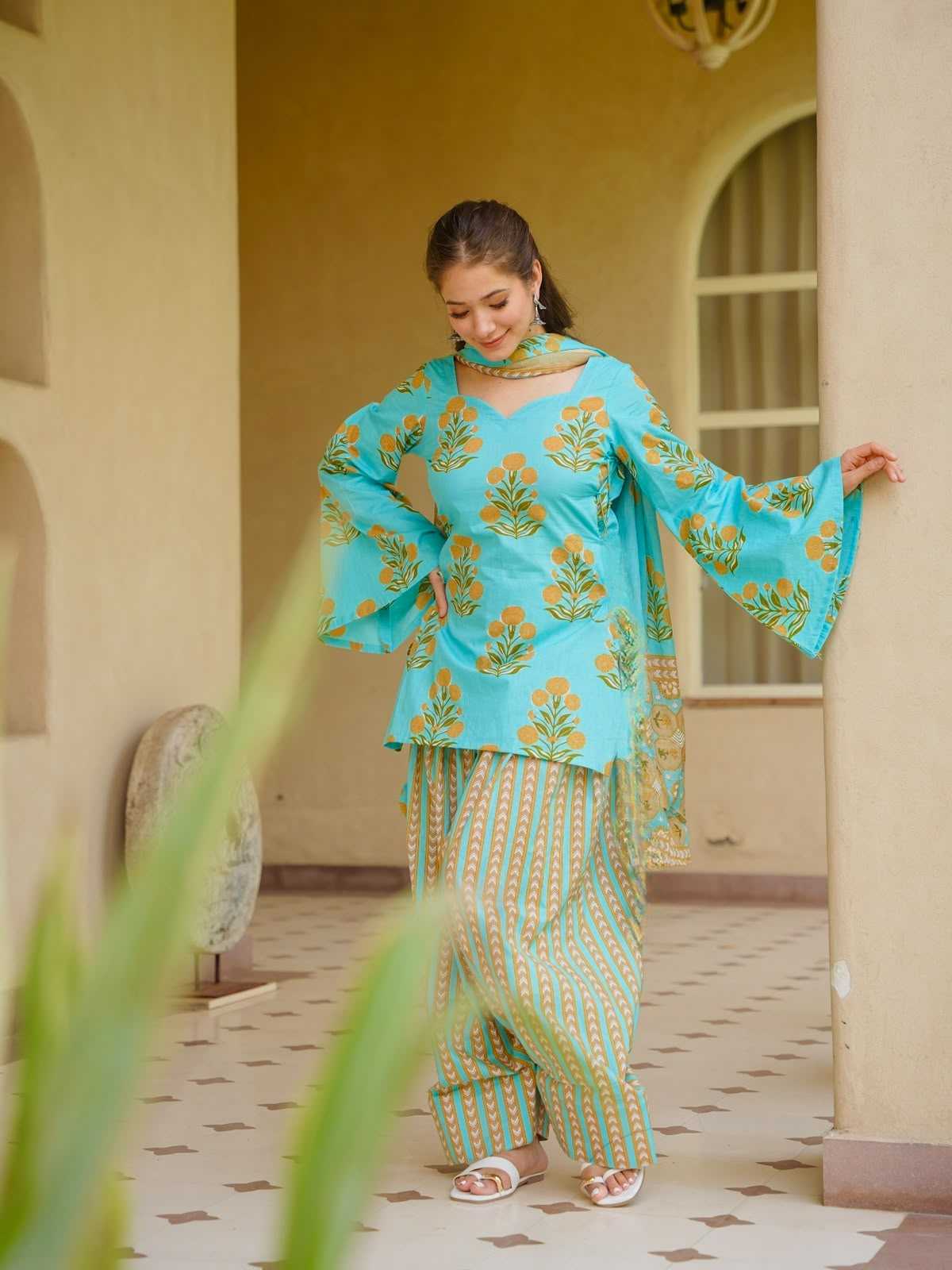 Cotton Cambric Printed Suit