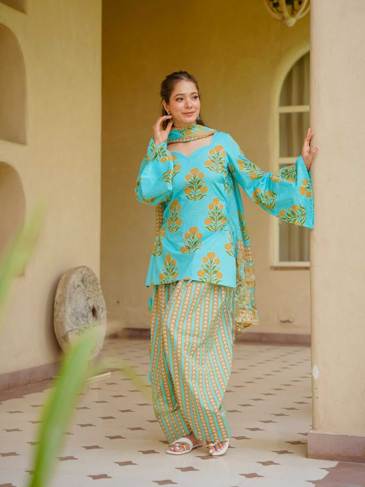 Cotton Cambric Printed Suit