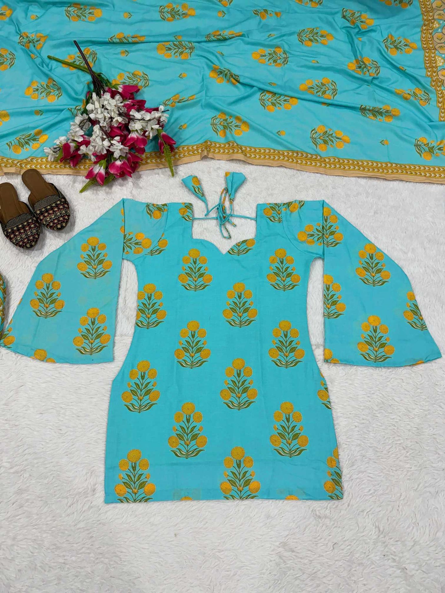 Cotton Cambric Printed Suit
