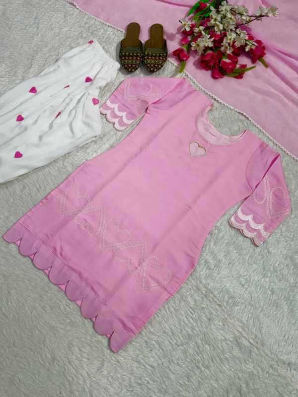 Heavy Roman Silk Embroidery Suit in Red