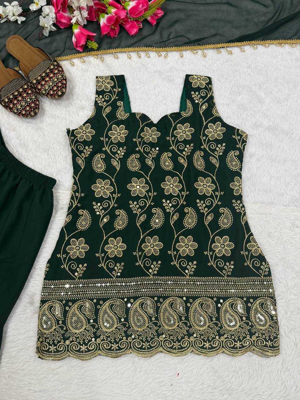 Faux Georgette Embroidery Suit