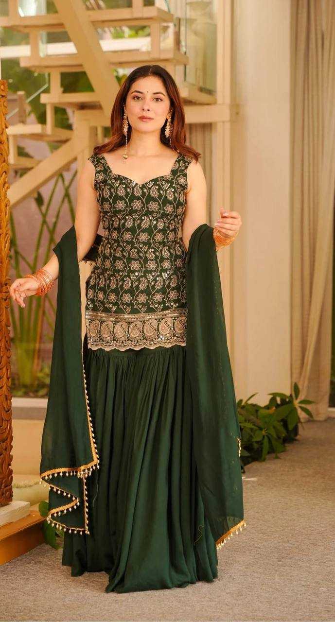 Faux Georgette Embroidery Suit