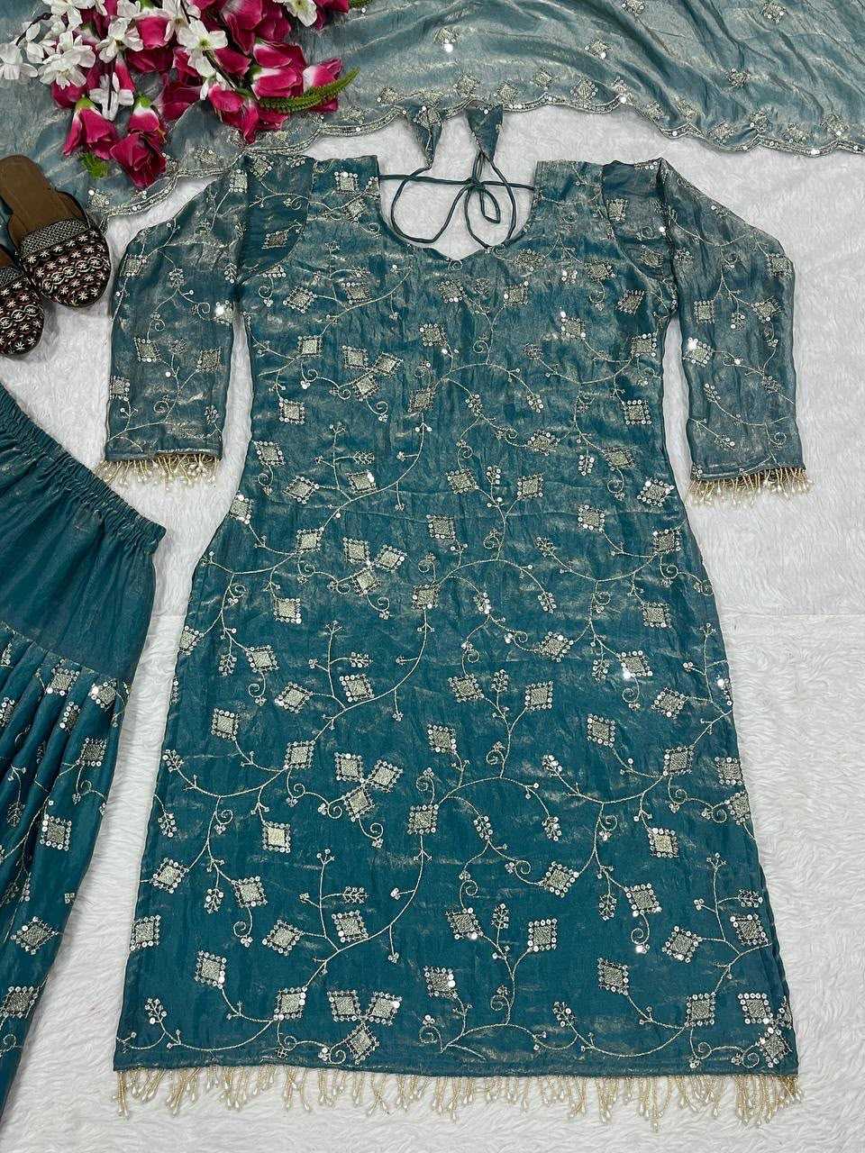 Crush Silk Embroidery Suit 5051