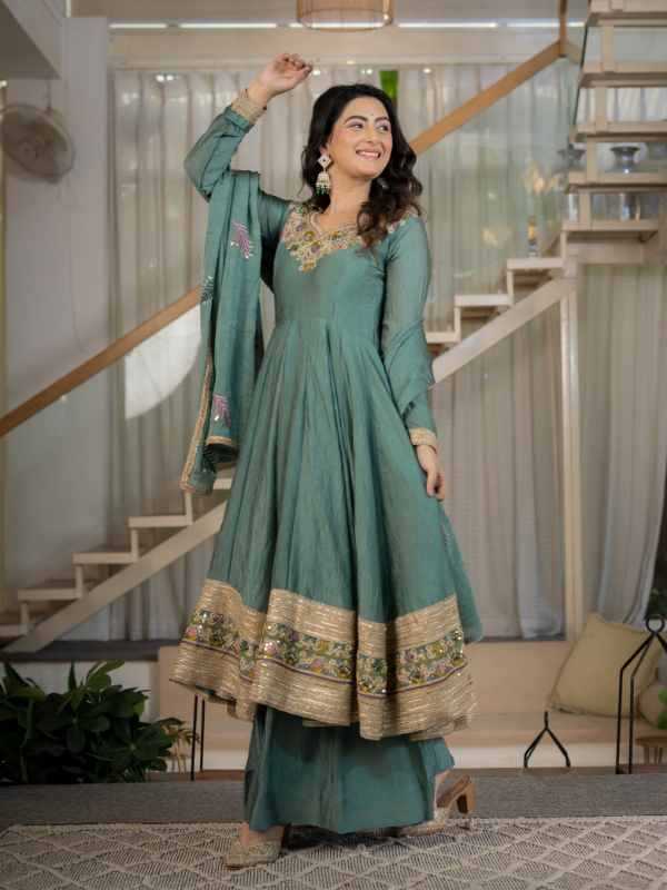 Rangoli Silk Embroidery Suit 5073