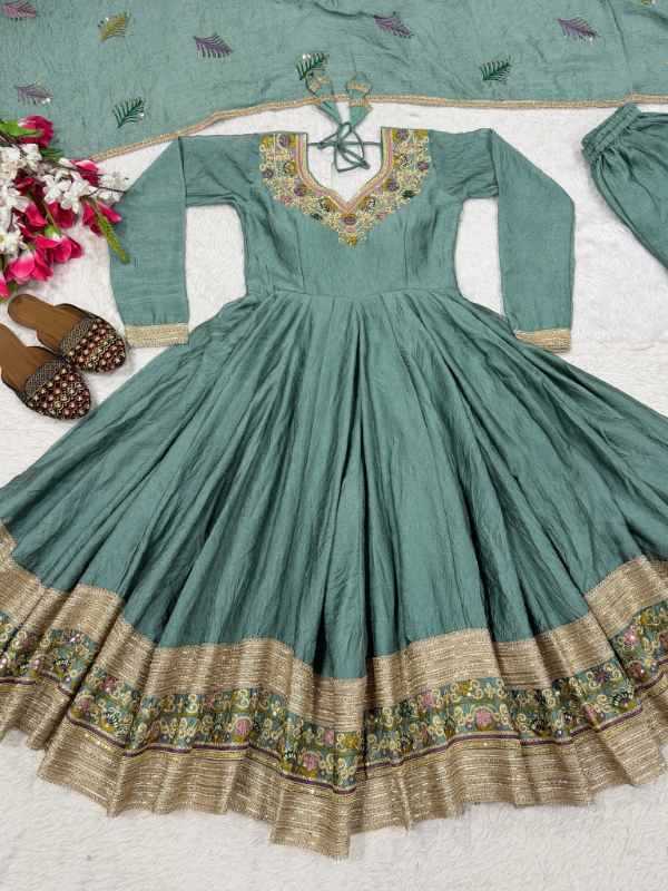 Rangoli Silk Embroidery Suit 5073