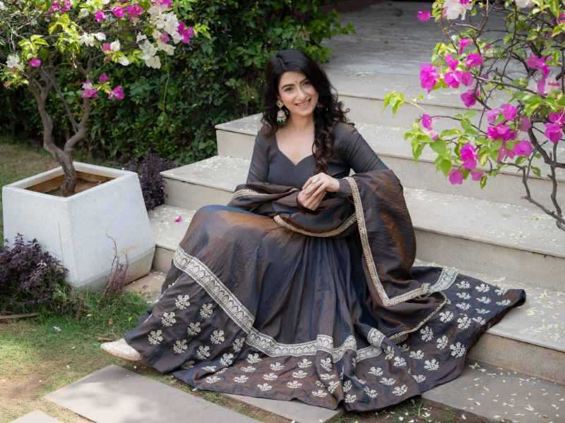 Vichitra Silk Palazzo Suit