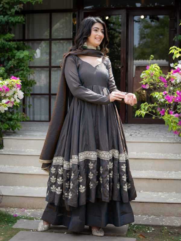 Vichitra Silk Palazzo Suit