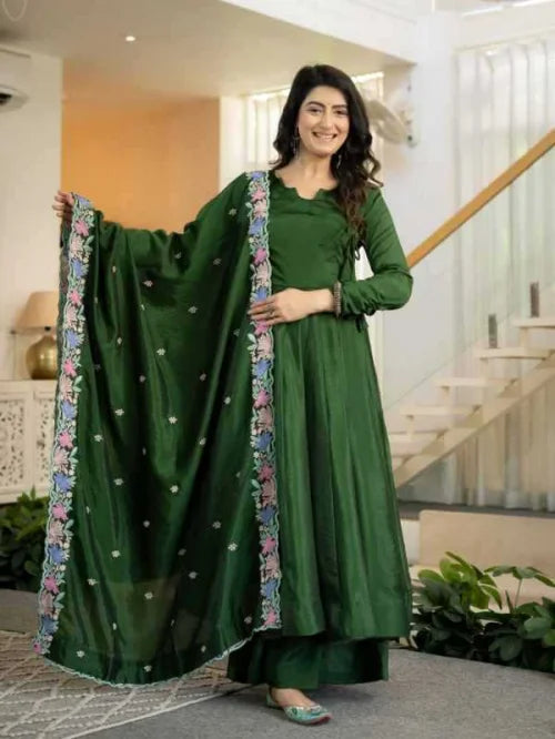 Vichitra Silk Cotton Suit 5076