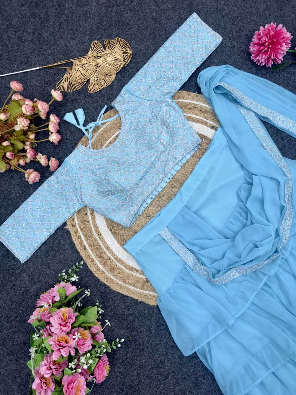 Faux Georgette Ready To Wear Saree
