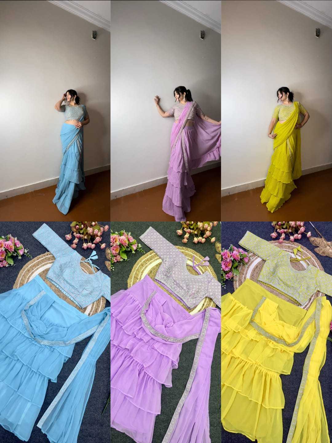 Faux Georgette Ready To Wear Saree