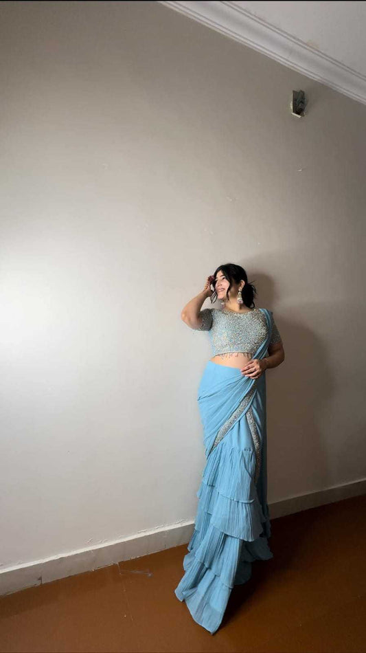 Faux Georgette Ready To Wear Saree