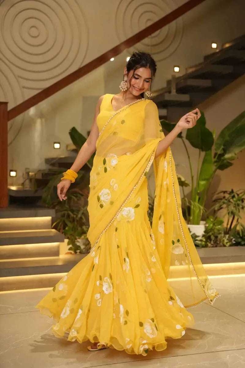 Georgette Printed Saree 9305