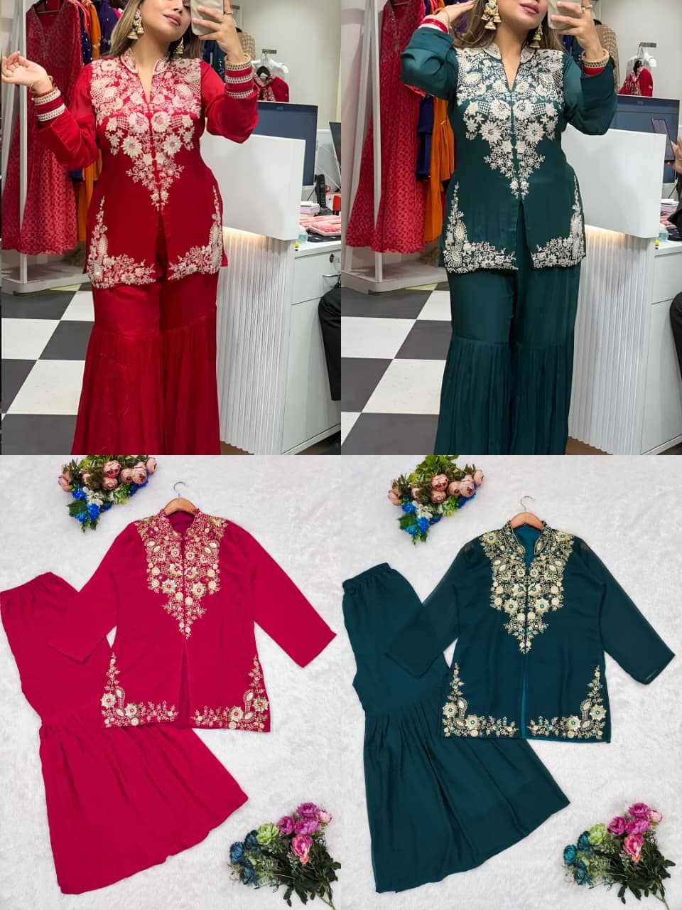 Georgette Embroidery Suit 9307