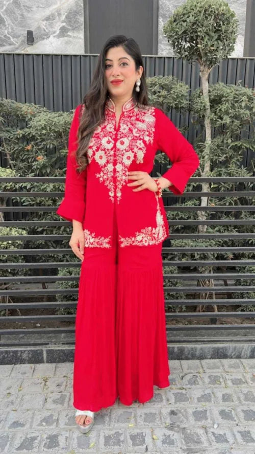 Georgette Embroidery Suit 9307