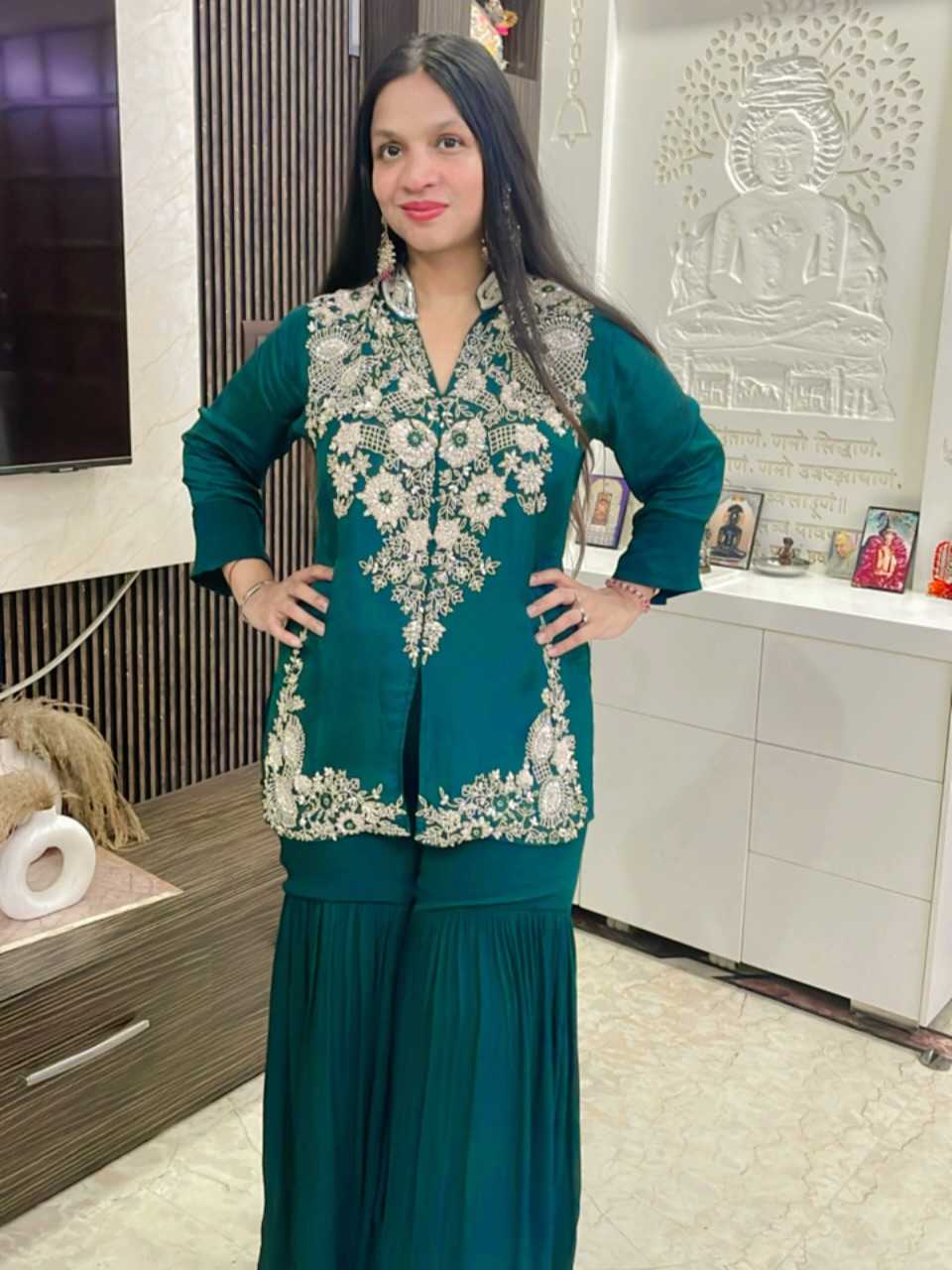 Georgette Embroidery Suit 9307