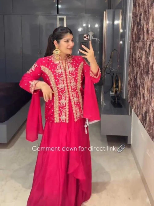 Chinon Silk Designer Lehenga