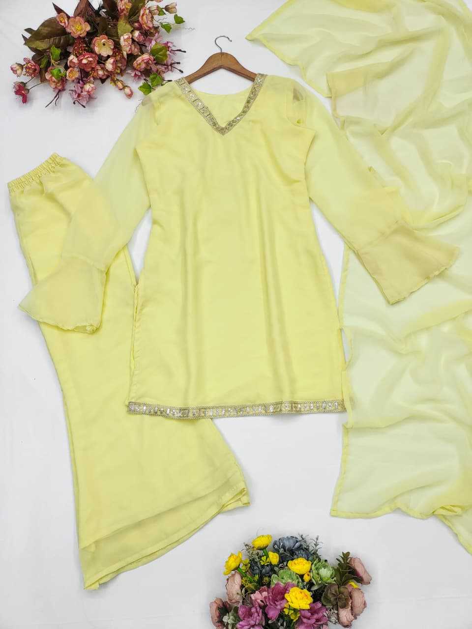 Faux Georgette Suit