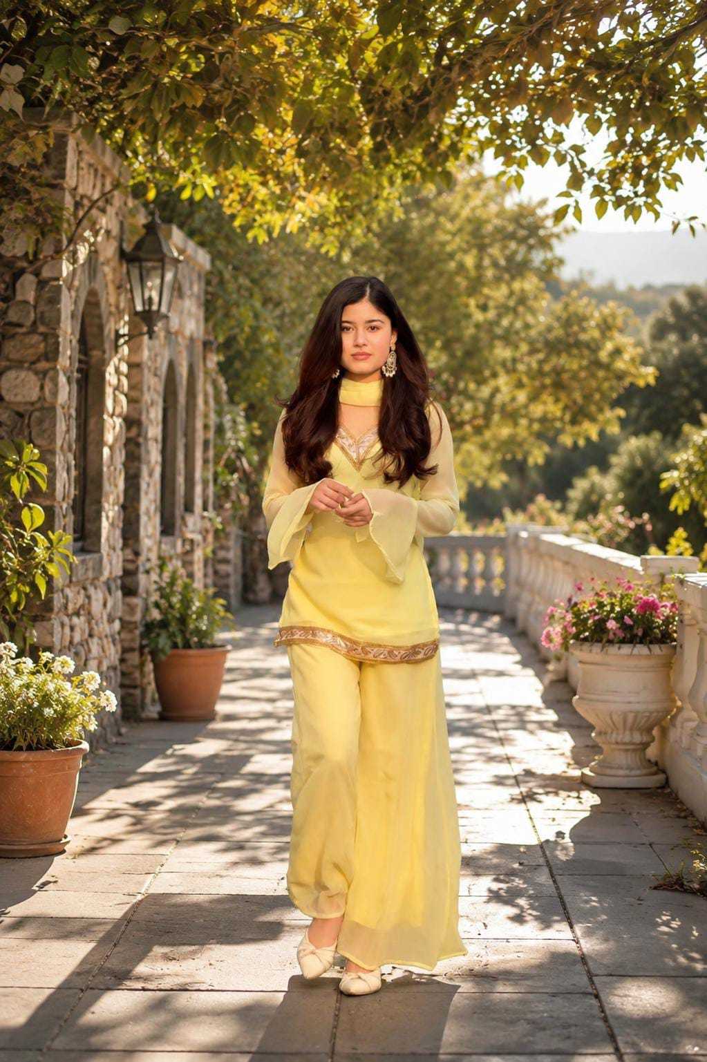 Faux Georgette Ladies Suit 9346