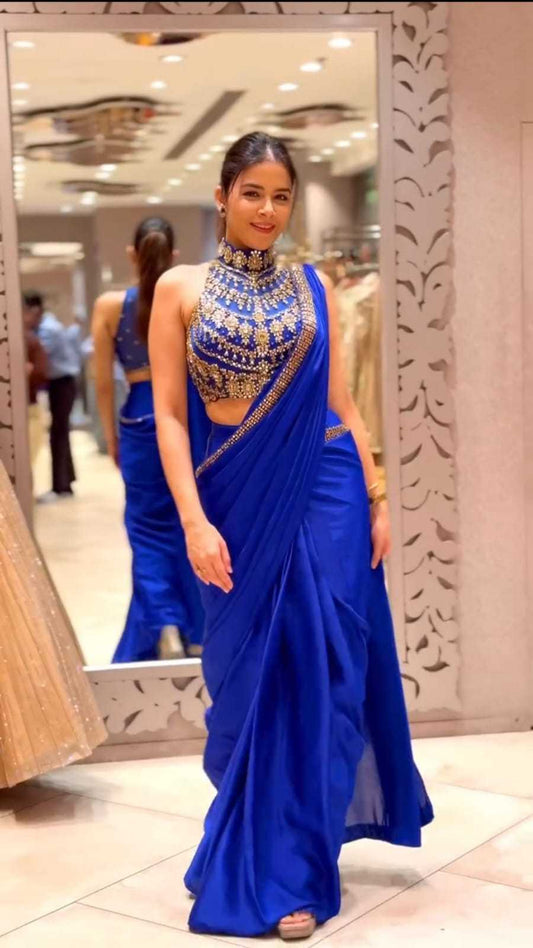 Satin Silk Ready To Wear Saree