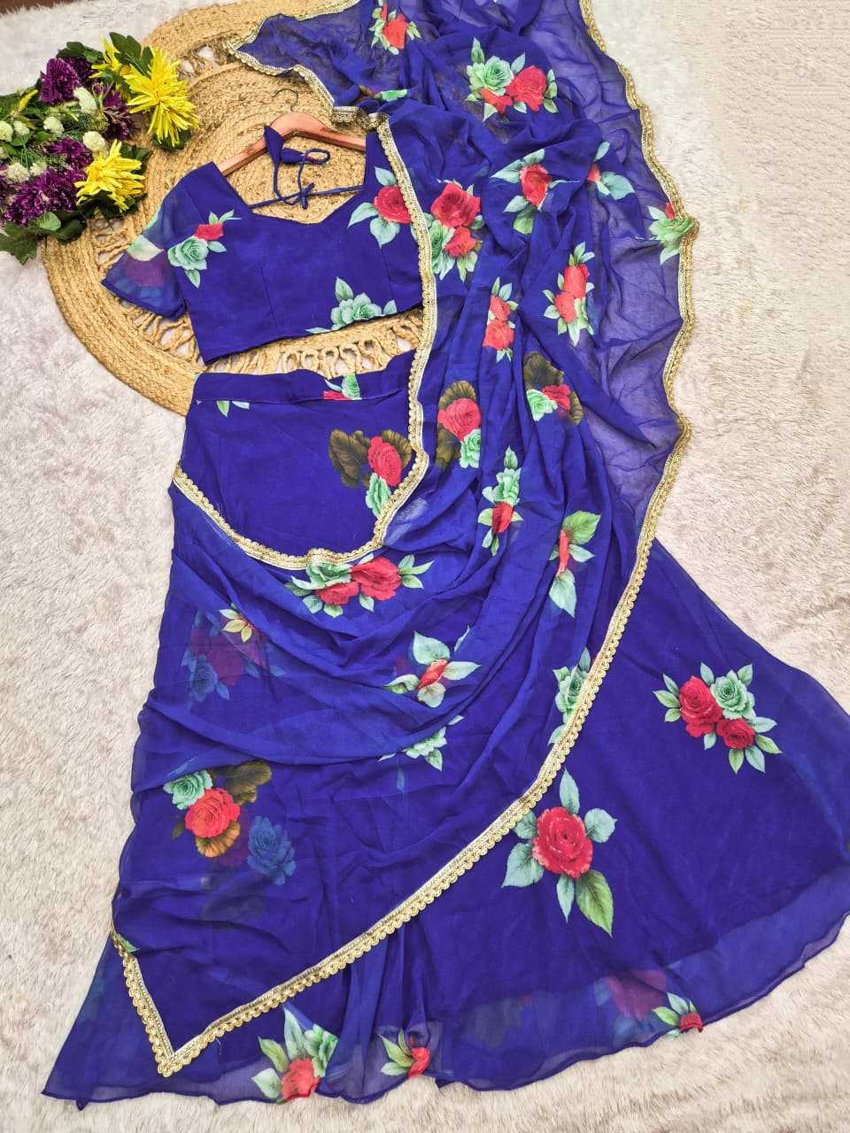 Georgette Fancy Lehenga in Yellow