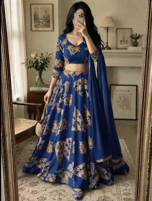 Crepe Silk Lehenga