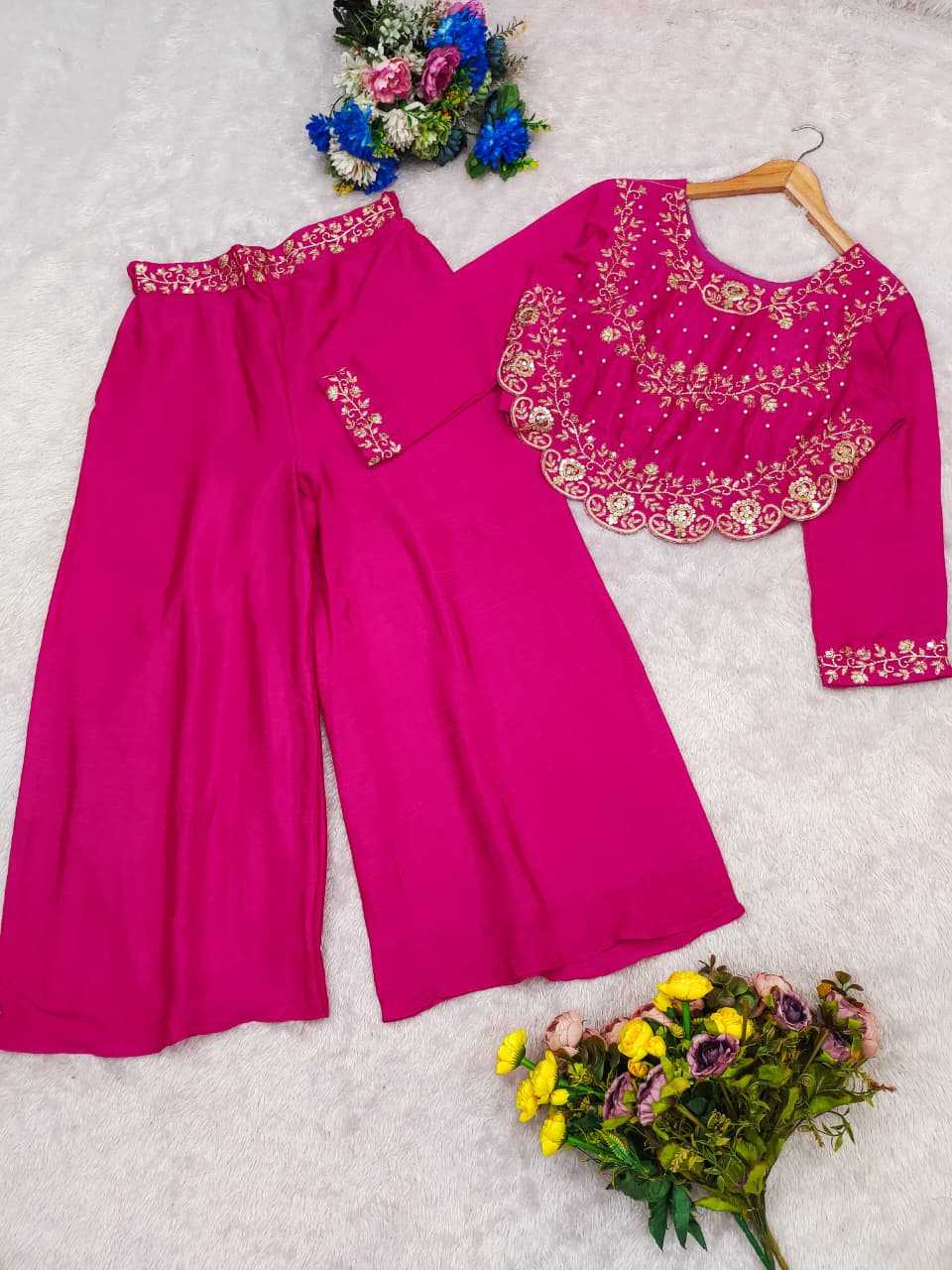 Chinon Silk Embroidered Kurti
