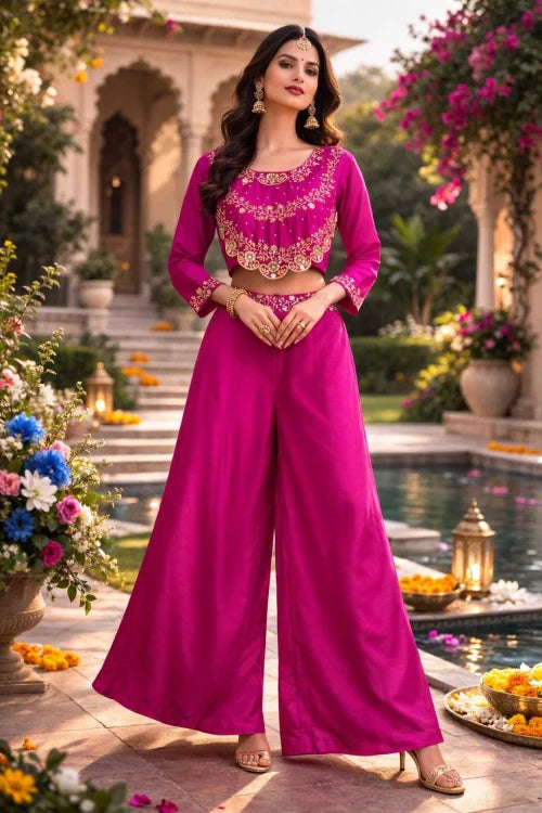 Chinon Silk Embroidered Kurti