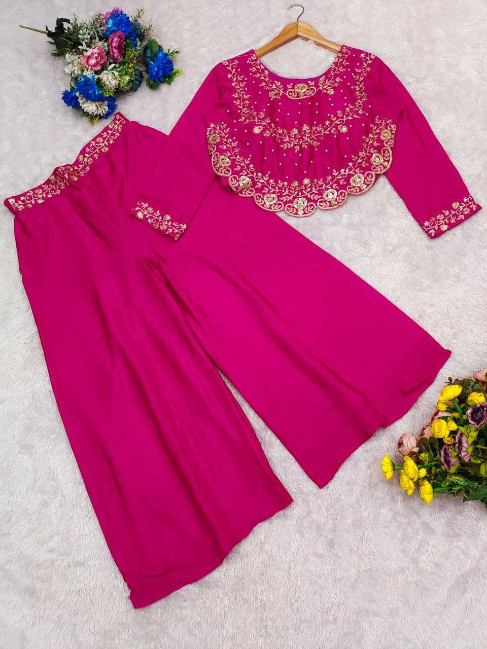 Chinon Silk Embroidered Kurti