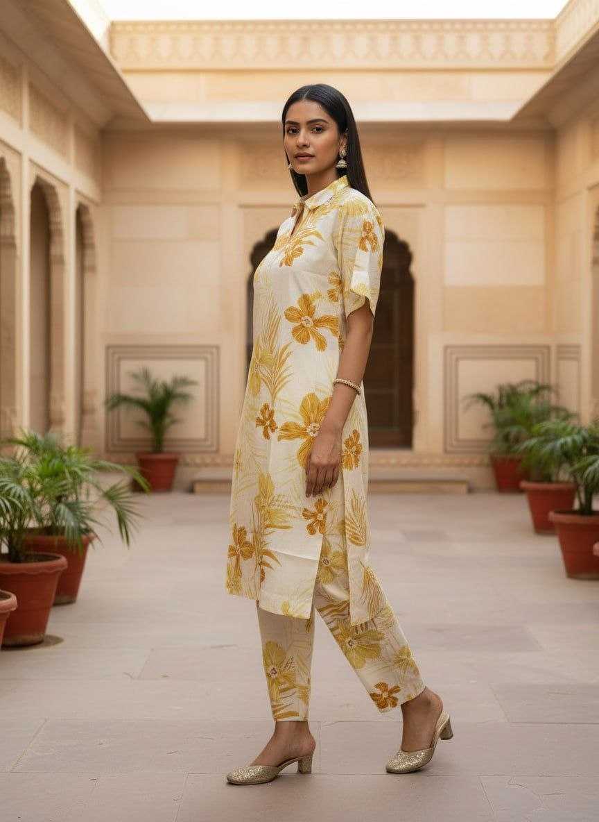 Vichitra Silk Printed Suit