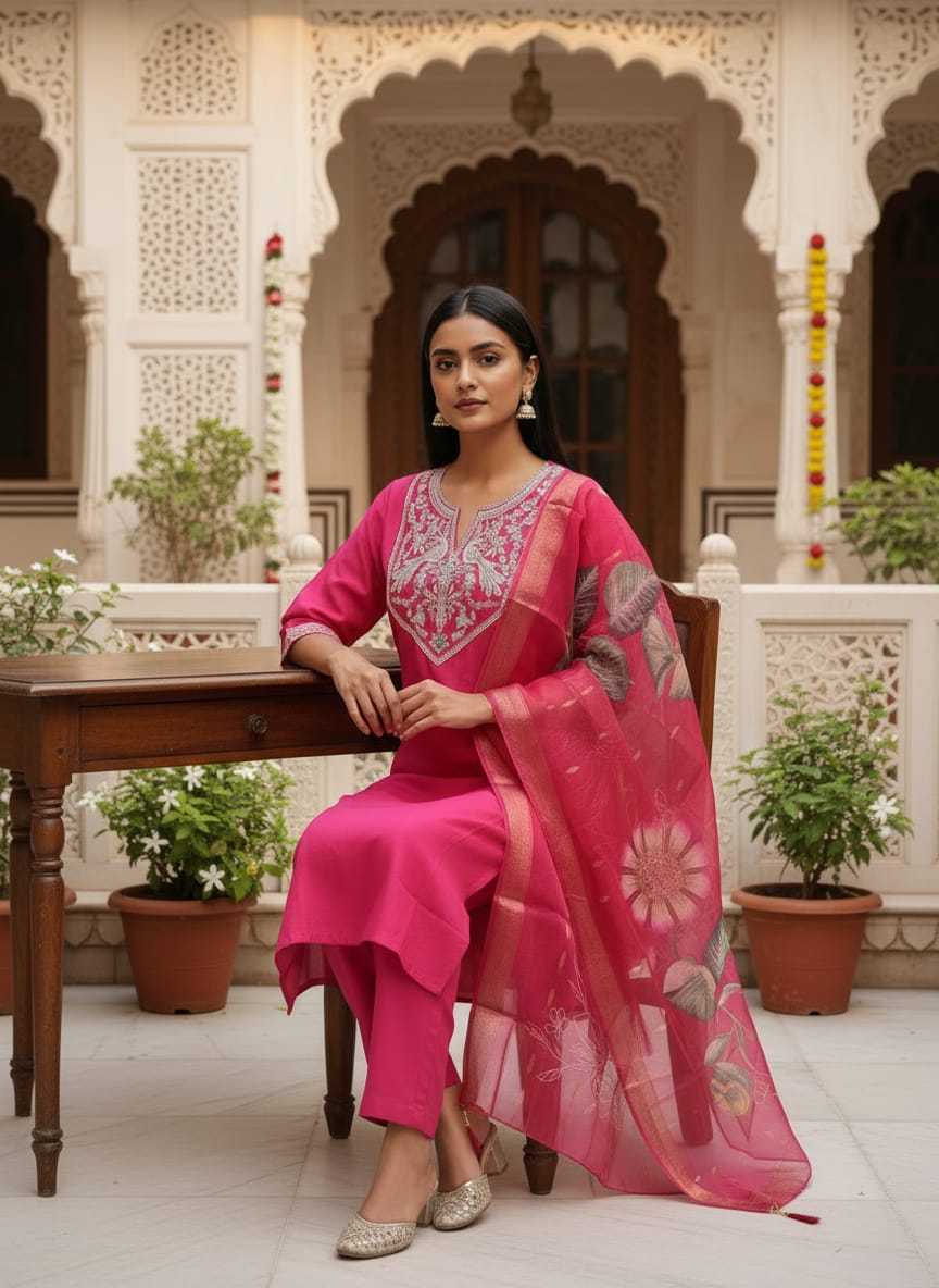 Heavy Roman Silk Designer Saree