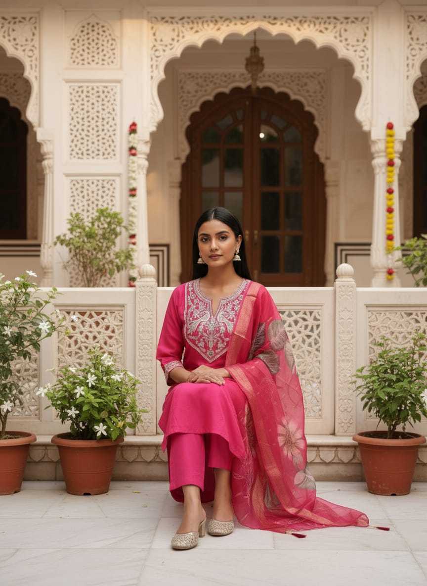 Heavy Roman Silk Designer Saree