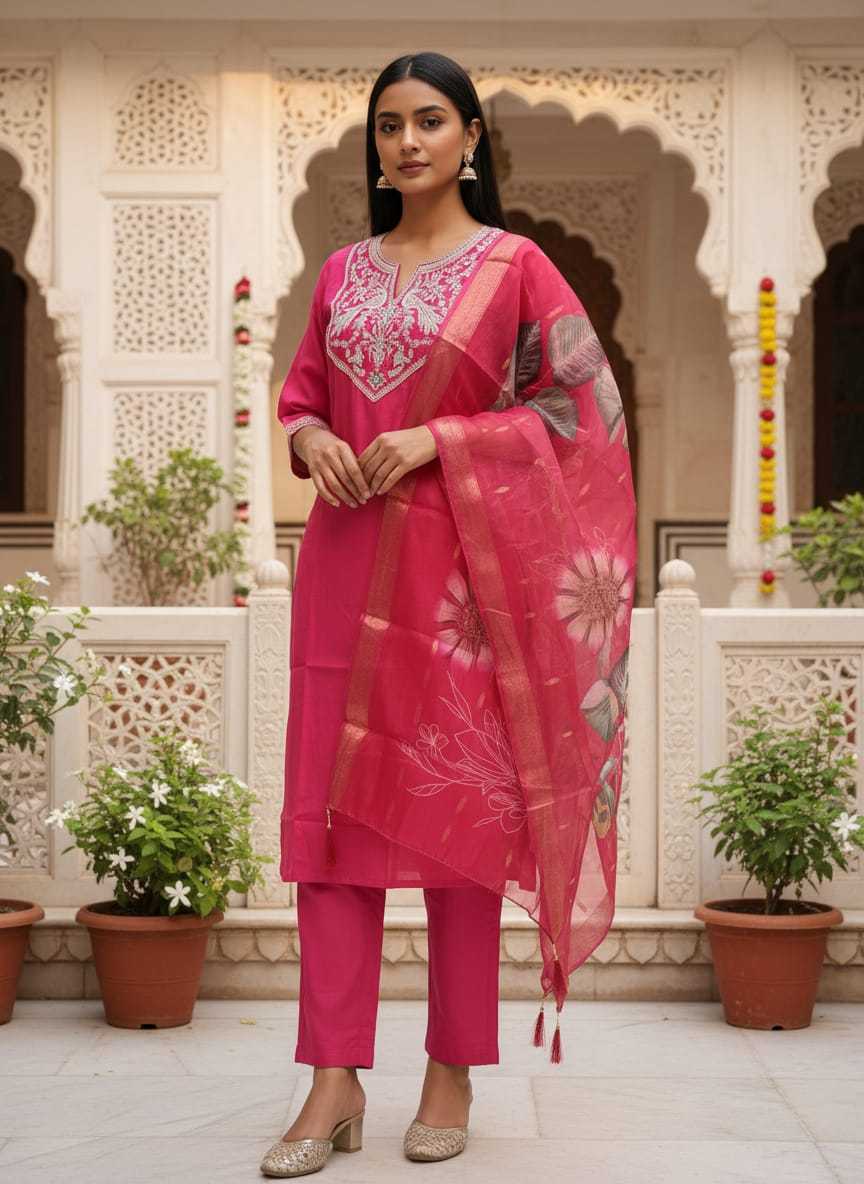Heavy Roman Silk Designer Saree
