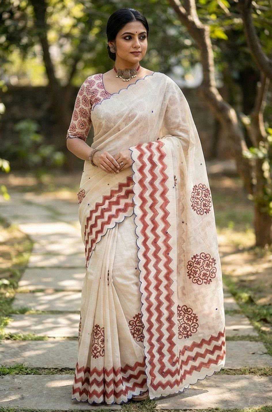 Simar Silk Designer Saree in Red