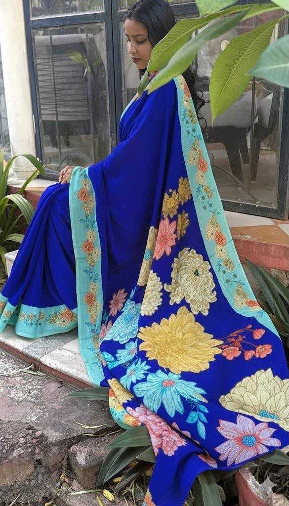 Silk Designer Saree in Yellow