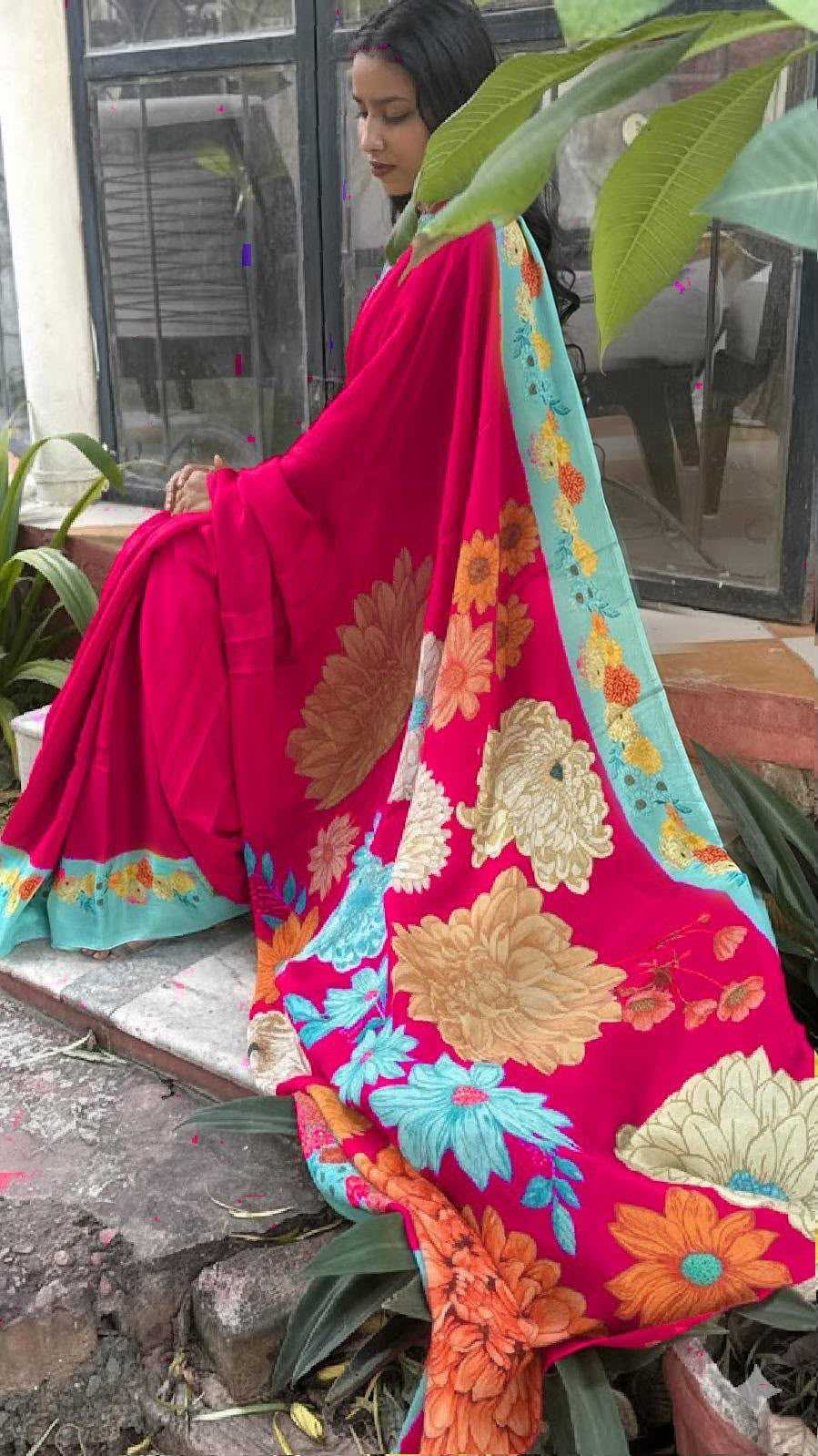 Silk Designer Saree in Yellow