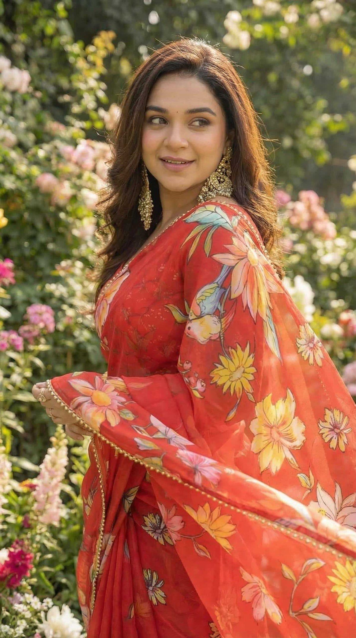 Georgette Printed Saree 4471