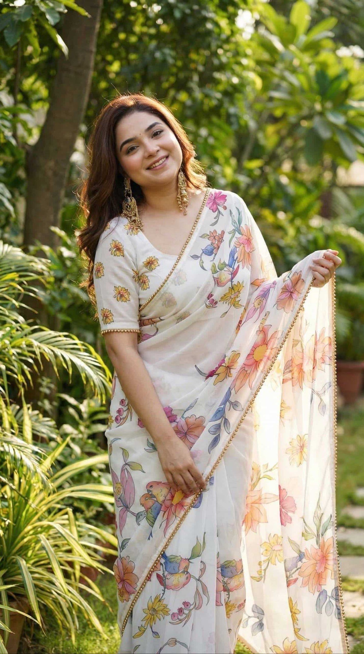 Georgette Printed Saree 4471